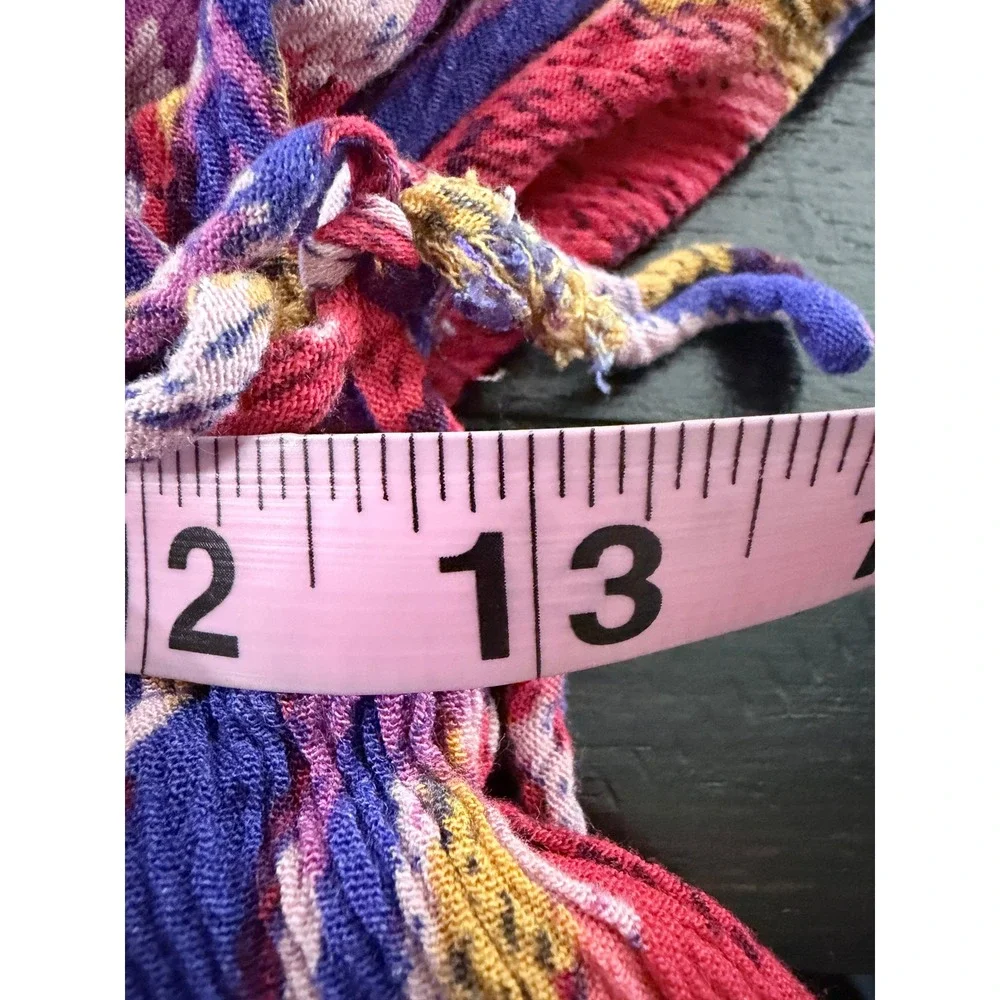 Free People Romper Womens XS Multicolor Ikat Print Boho Festival Rayon Playsuit